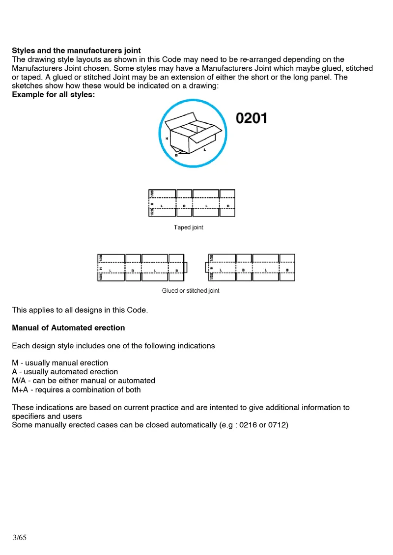 FEFCO — типы закрытия C0–C4