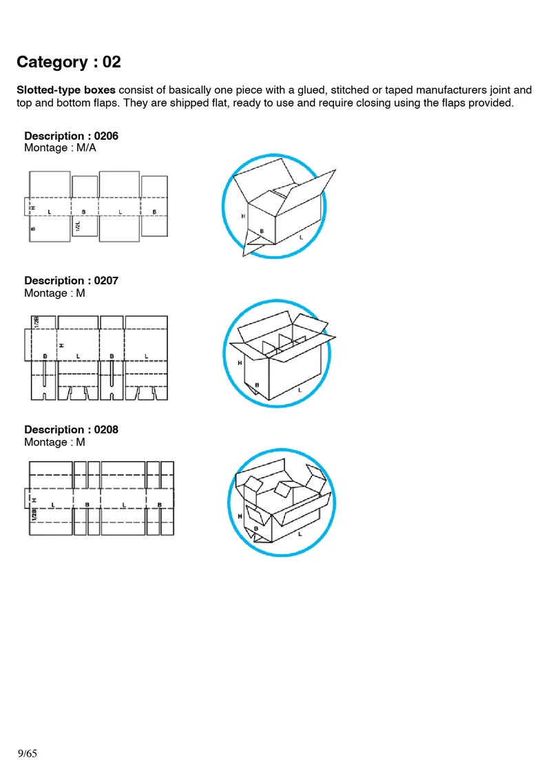 FEFCO 0206, 0207, 0208