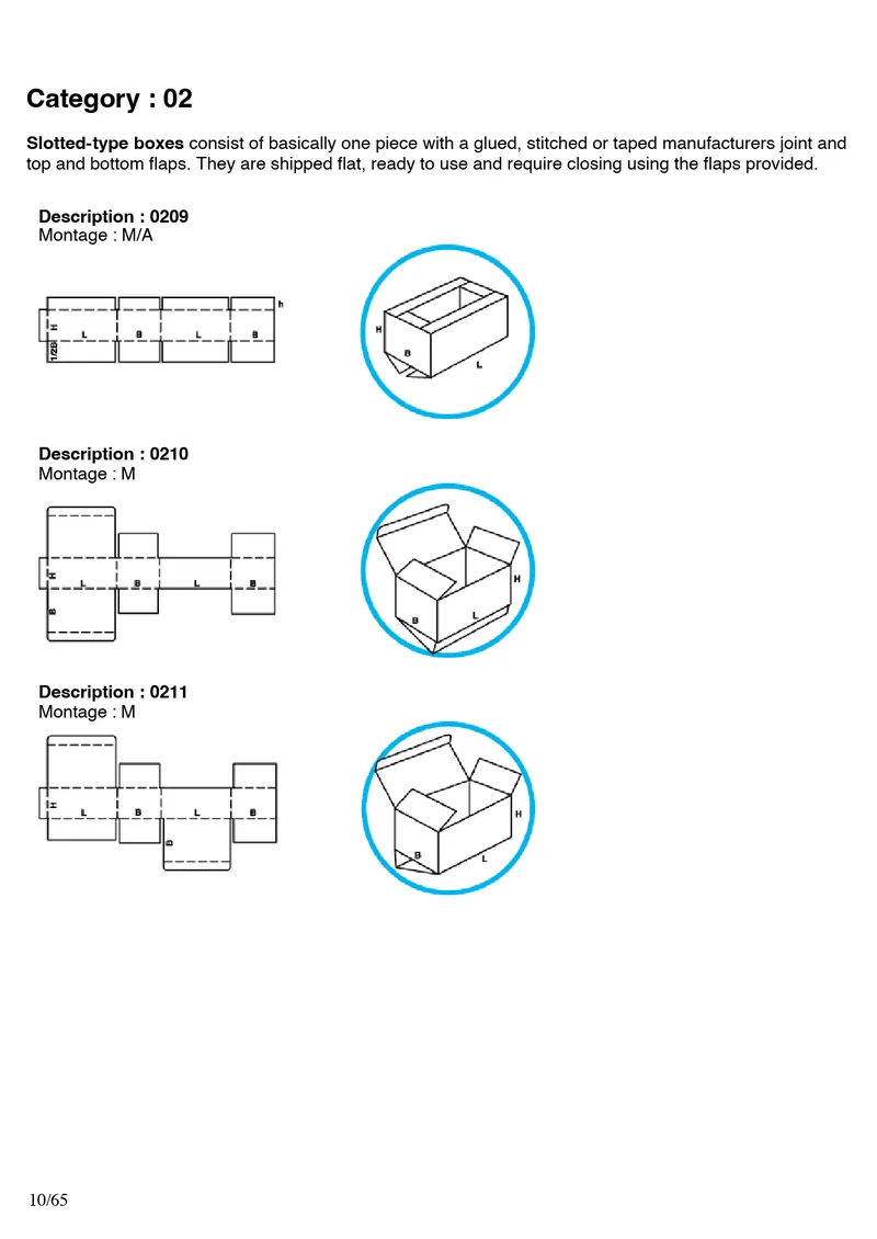 FEFCO 0209, 0210, 0211