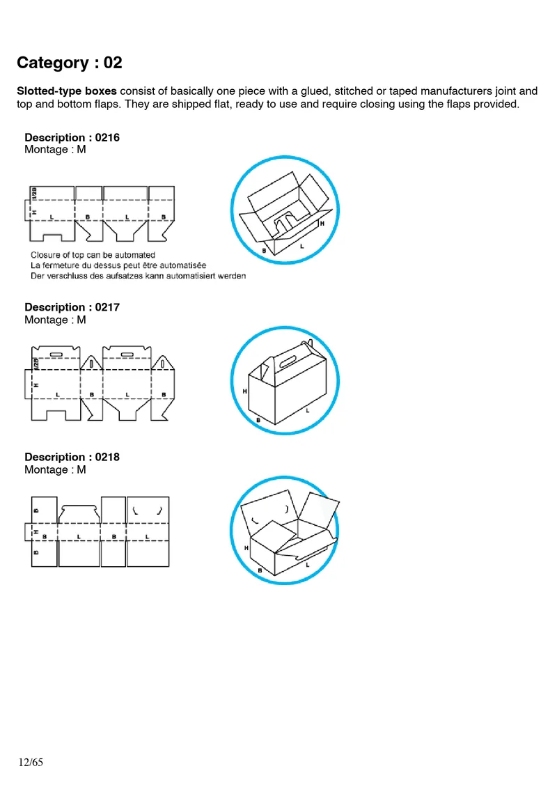 FEFCO 0216, 0217, 0218