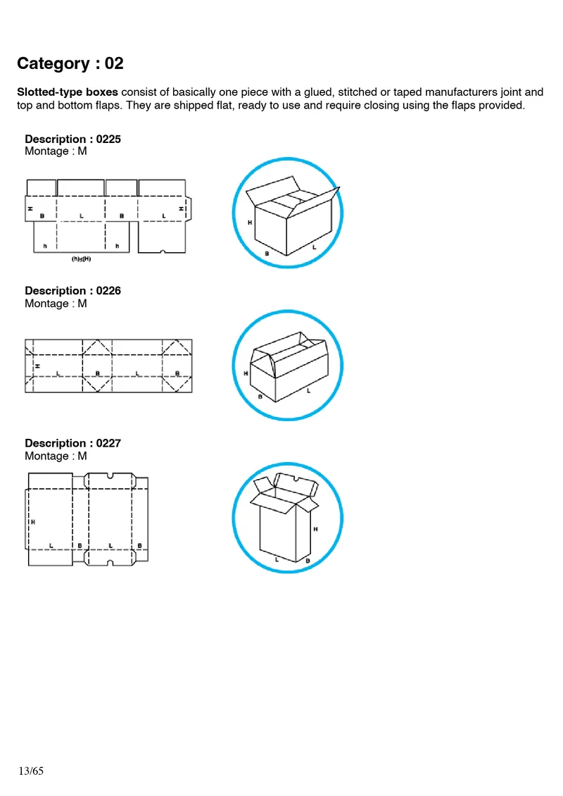 FEFCO 0225, 0226, 0227