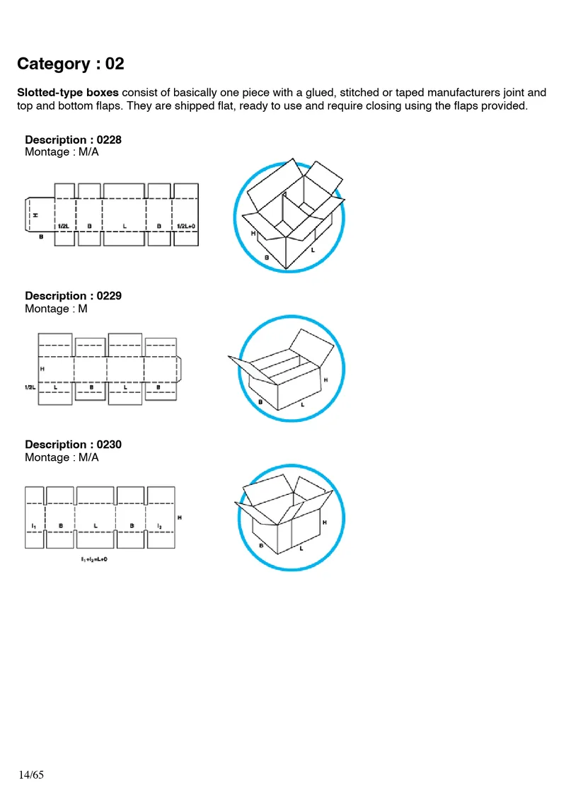 FEFCO 0228, 0229, 0230