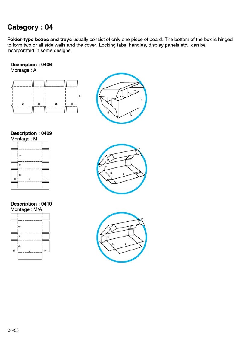 FEFCO 0406, 0409, 0410