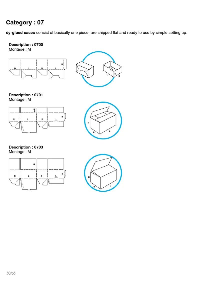 FEFCO 0700, 0701, 0703